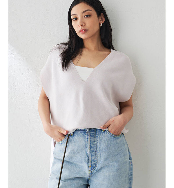  「ホールガーメントプルオーバー」|ニット・セーター|グレージュ