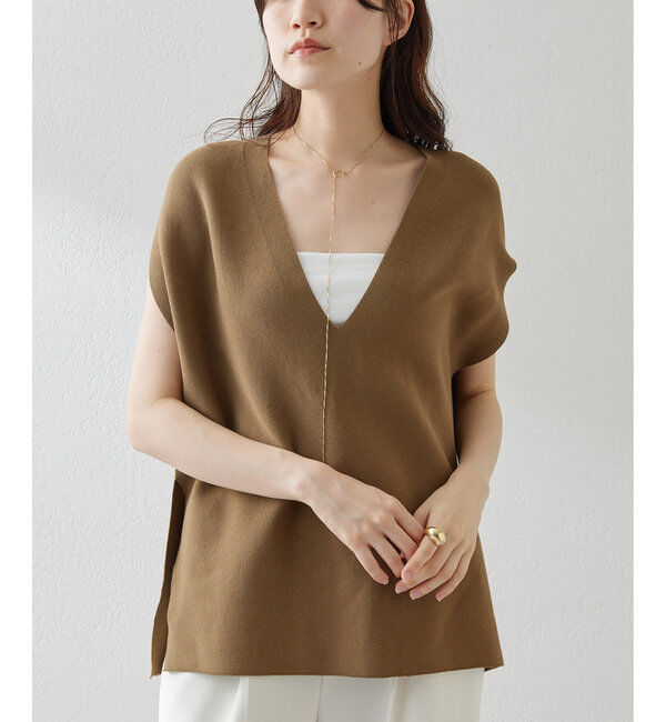  「ホールガーメントプルオーバー」|ニット・セーター|キャメル