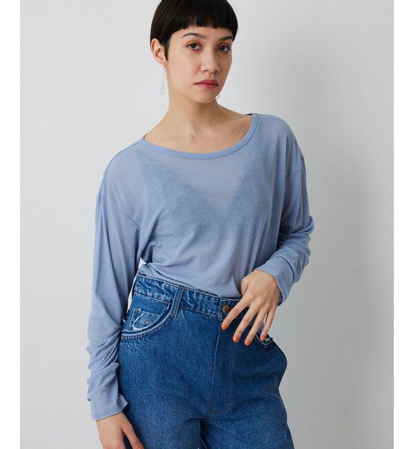  「【THE PAUSE】シアーフライスロンTEE」|Tシャツ・カットソー|