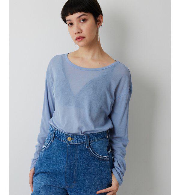  「【THE PAUSE】シアーフライスロンTEE」|Tシャツ・カットソー|