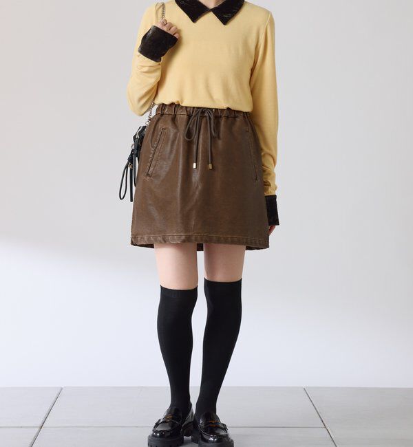  「ベロアドッキングカットソー」|Tシャツ・カットソー|