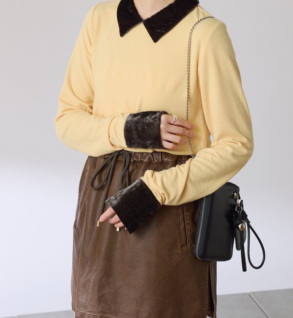  「ベロアドッキングカットソー」|Tシャツ・カットソー|