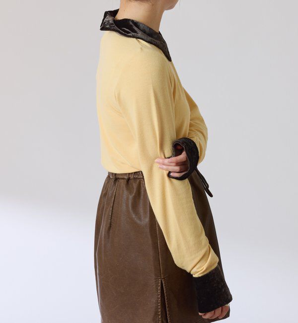  「ベロアドッキングカットソー」|Tシャツ・カットソー|