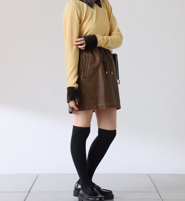  「ベロアドッキングカットソー」|Tシャツ・カットソー|