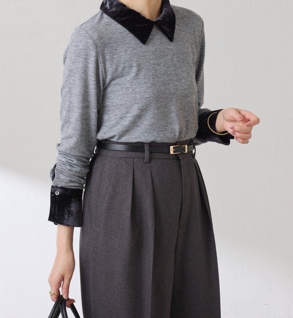  「ベロアドッキングカットソー」|Tシャツ・カットソー|