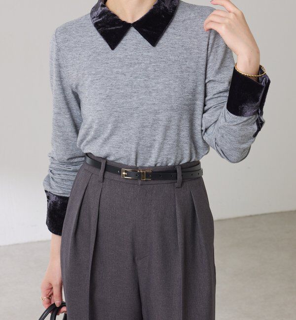  「ベロアドッキングカットソー」|Tシャツ・カットソー|