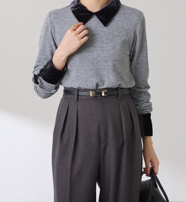  「ベロアドッキングカットソー」|Tシャツ・カットソー|