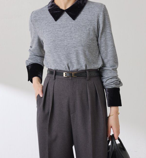  「ベロアドッキングカットソー」|Tシャツ・カットソー|