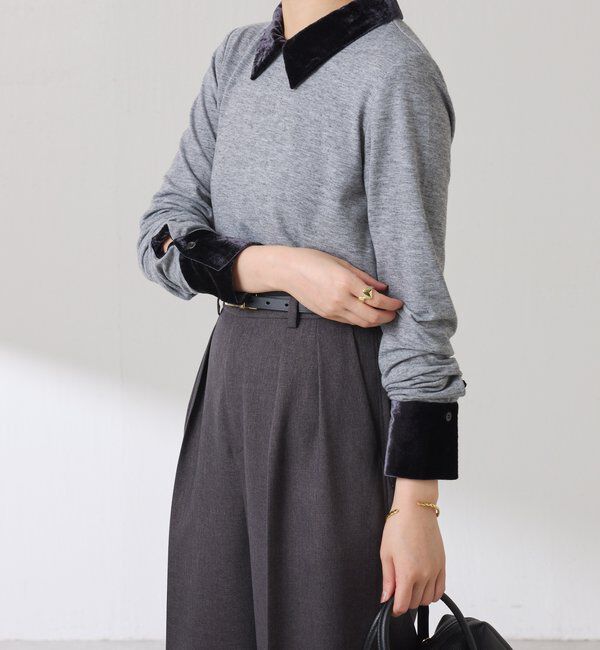  「ベロアドッキングカットソー」|Tシャツ・カットソー|