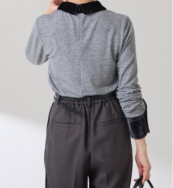  「ベロアドッキングカットソー」|Tシャツ・カットソー|