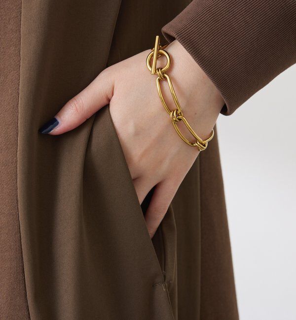  「異素材ドッキングハーフジップワンピース」|ワンピース|