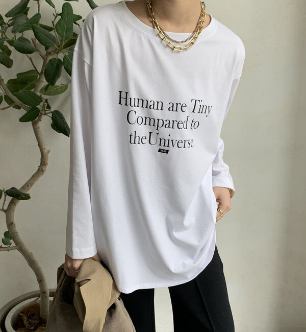  「【WEB限定】HUMAN ARE TINY ロンTEE」|Tシャツ・カットソー|