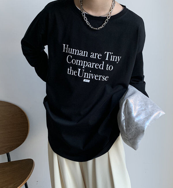  「【WEB限定】HUMAN ARE TINY ロンTEE」|Tシャツ・カットソー|