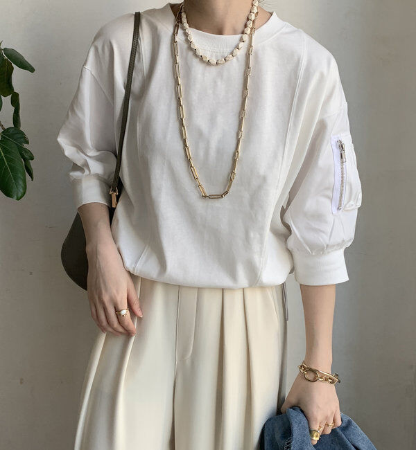  「【WEB限定】MA1ポケット切替プルオーバー」|Tシャツ・カットソー|