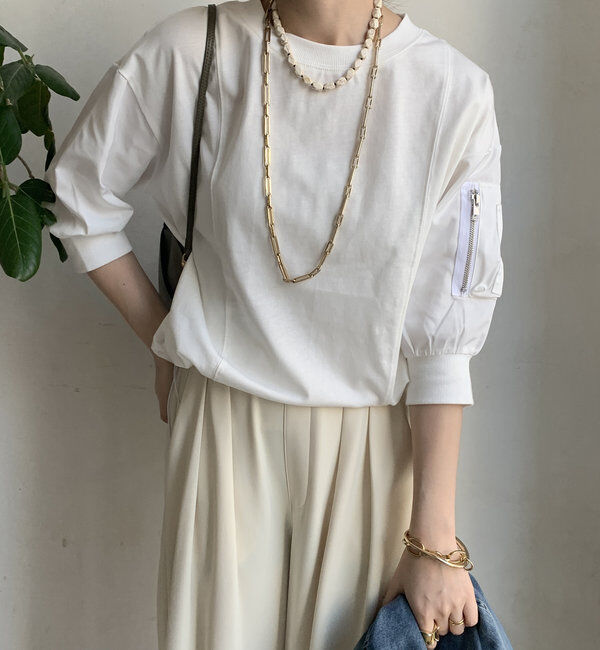  「【WEB限定】MA1ポケット切替プルオーバー」|Tシャツ・カットソー|