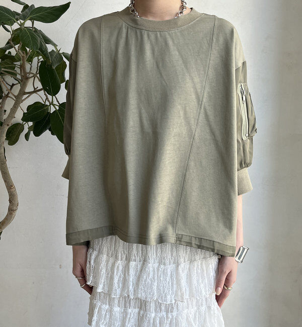  「【WEB限定】MA1ポケット切替プルオーバー」|Tシャツ・カットソー|