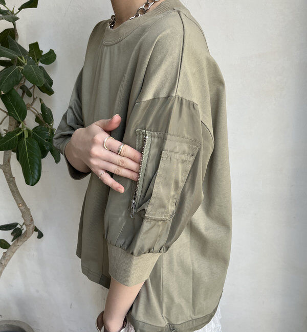  「【WEB限定】MA1ポケット切替プルオーバー」|Tシャツ・カットソー|