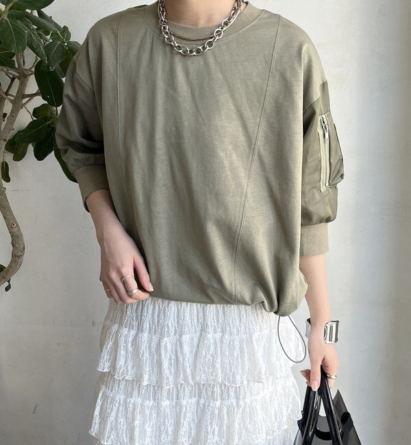  「【WEB限定】MA1ポケット切替プルオーバー」|Tシャツ・カットソー|