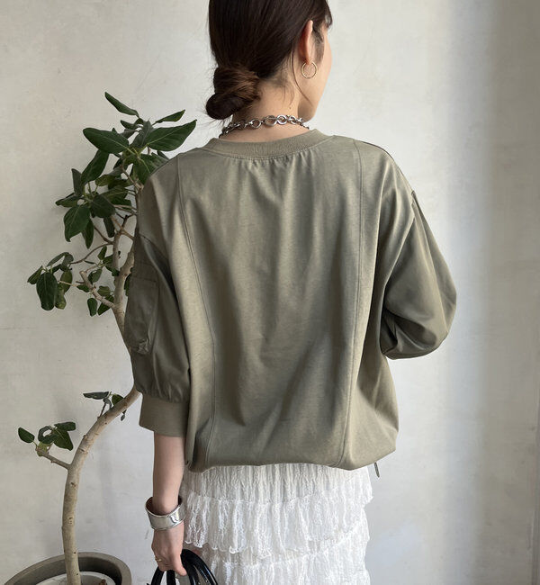  「【WEB限定】MA1ポケット切替プルオーバー」|Tシャツ・カットソー|