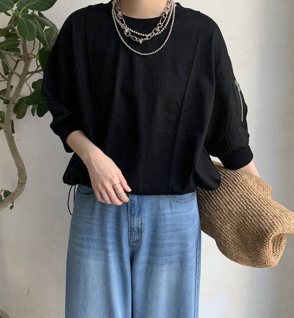  「【WEB限定】MA1ポケット切替プルオーバー」|Tシャツ・カットソー|