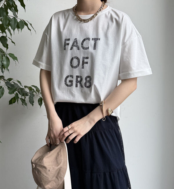  「【WEB限定】ヘリンボーンロゴTEE」|Tシャツ・カットソー|