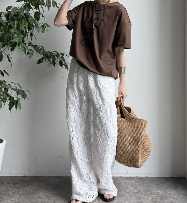  「【WEB限定】ヘリンボーンロゴTEE」|Tシャツ・カットソー|