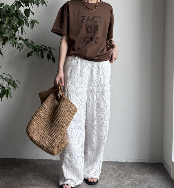  「【WEB限定】ヘリンボーンロゴTEE」|Tシャツ・カットソー|