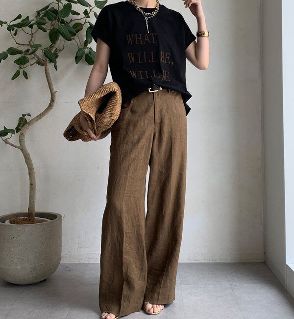  「【WEB限定】 汗染み防止加工フロッキーロゴTEE」|Tシャツ・カットソー|