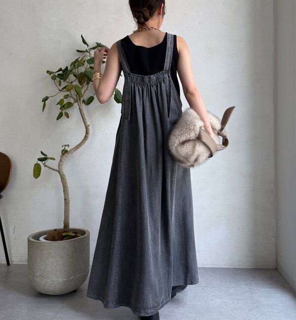  「【WEB限定】リヨセルデニム前後2WAYジャンスカ」|ワンピース|