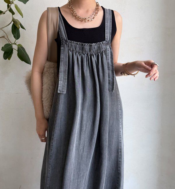  「【WEB限定】リヨセルデニム前後2WAYジャンスカ」|ワンピース|