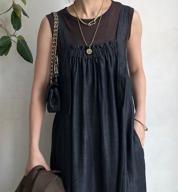  「【WEB限定】リヨセルデニム前後2WAYジャンスカ」|ワンピース|