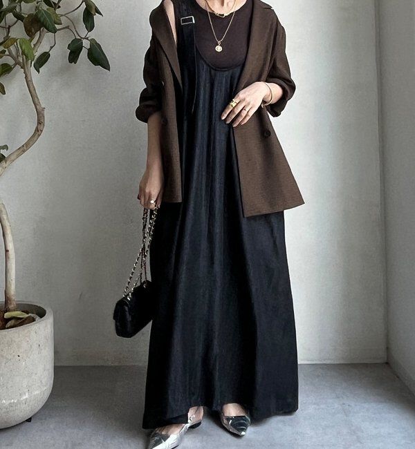  「【WEB限定】リヨセルデニム前後2WAYジャンスカ」|ワンピース|