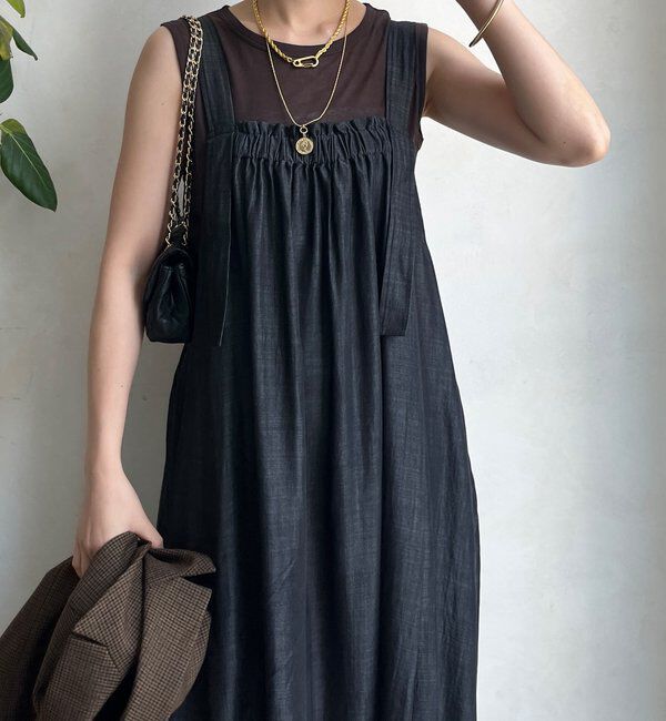  「【WEB限定】リヨセルデニム前後2WAYジャンスカ」|ワンピース|