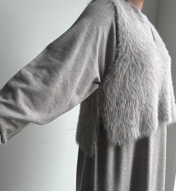  「【WEB限定】フェザーヤーンニットベスト＋ニットワンピースセット」|スーツ|