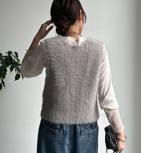  「【WEB限定】フェザーヤーンニットベスト＋ニットワンピースセット」|スーツ|