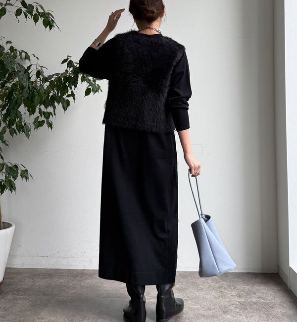  「【WEB限定】フェザーヤーンニットベスト＋ニットワンピースセット」|スーツ|