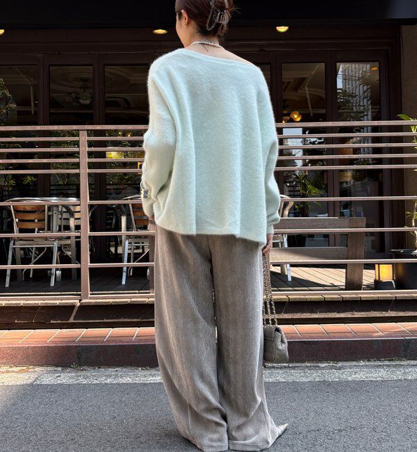  「ファーウールポンチョプルオーバー」|ニット・セーター|