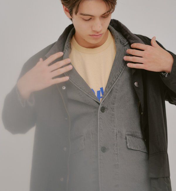  「【WHIMSIC/SETUP対応】コットンリネンデニムテーラードジャケット」|テーラードジャケット|