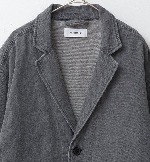  「【WHIMSIC/SETUP対応】コットンリネンデニムテーラードジャケット」|テーラードジャケット|