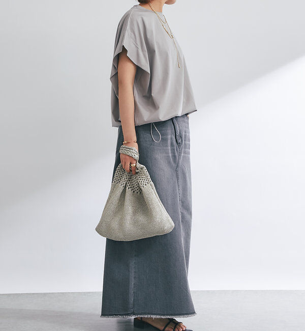  「《着回し万能》ドライタッチコットン折り返しスリーブプルオーバー」|Tシャツ・カットソー|