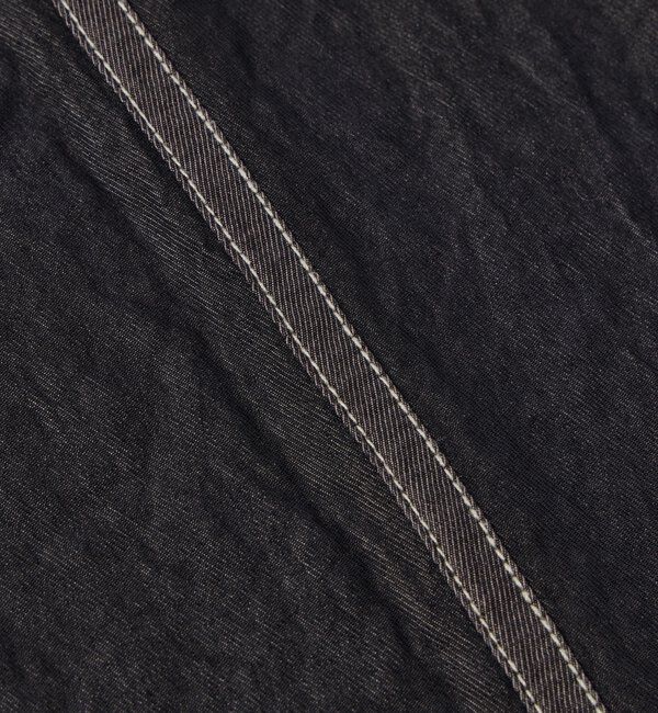  「《楽な履き心地》シャイニーデニムワイドパンツ」|デニム|