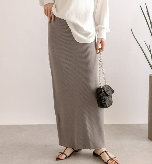  「予約【新色追加/マイナス3kg/レビュー高評価☆】リブタイトスカート」|スカート|