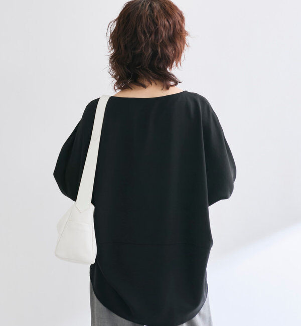  「【レビュー高評価/冷房・日焼け対策◎】リブ付きジョーゼットドルマンブラウス」|シャツ・ブラウス|