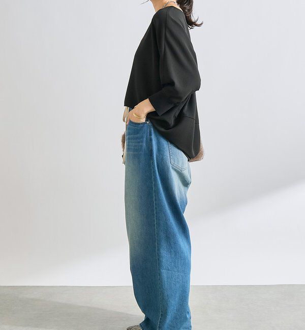  「【レビュー高評価/冷房・日焼け対策◎】リブ付きジョーゼットドルマンブラウス」|シャツ・ブラウス|