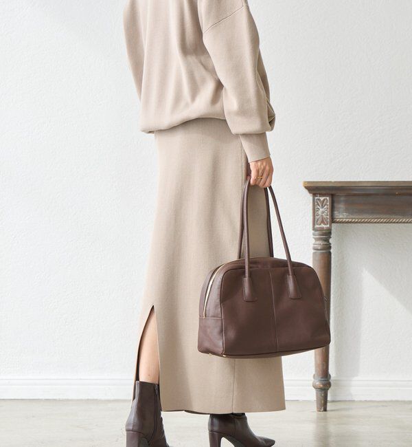  「【楽ちん美シルエット】コットンストレッチニットスカート」|スカート|