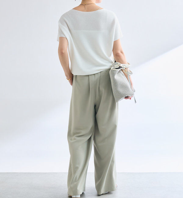  「【女性らしく着れる】スリットフレンチニット」|ニット・セーター|