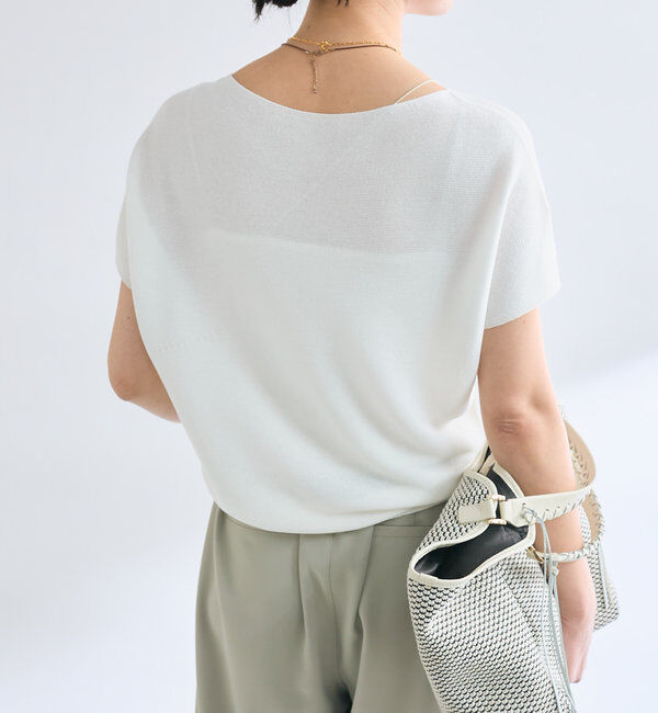  「【女性らしく着れる】スリットフレンチニット」|ニット・セーター|