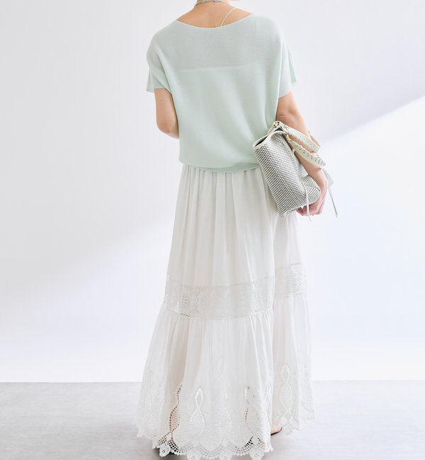  「【女性らしく着れる】スリットフレンチニット」|ニット・セーター|