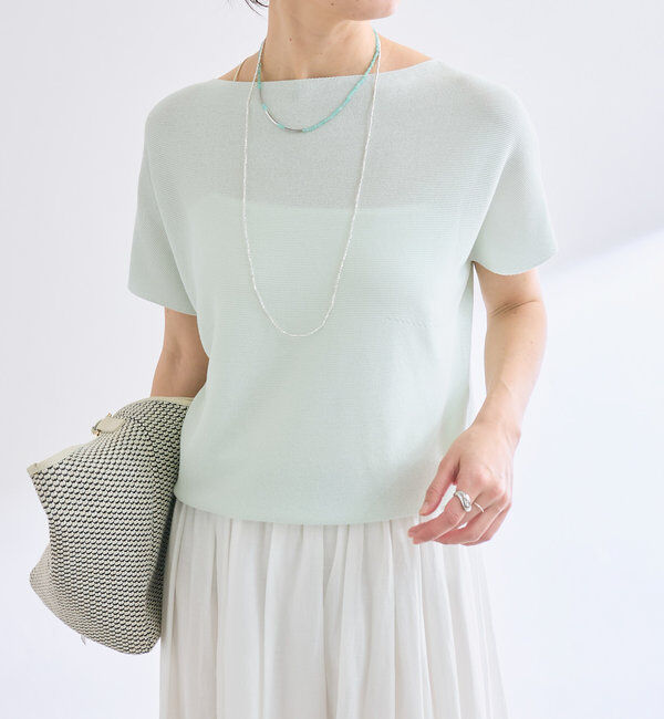  「【女性らしく着れる】スリットフレンチニット」|ニット・セーター|