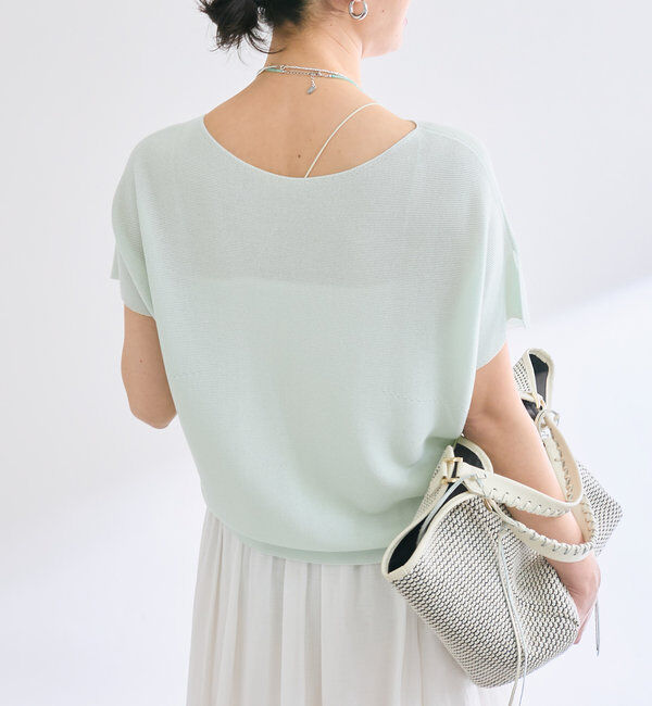  「【女性らしく着れる】スリットフレンチニット」|ニット・セーター|